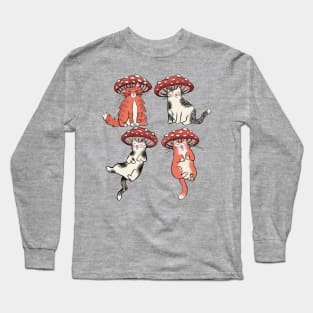 Mushroom cat club Long Sleeve T-Shirt